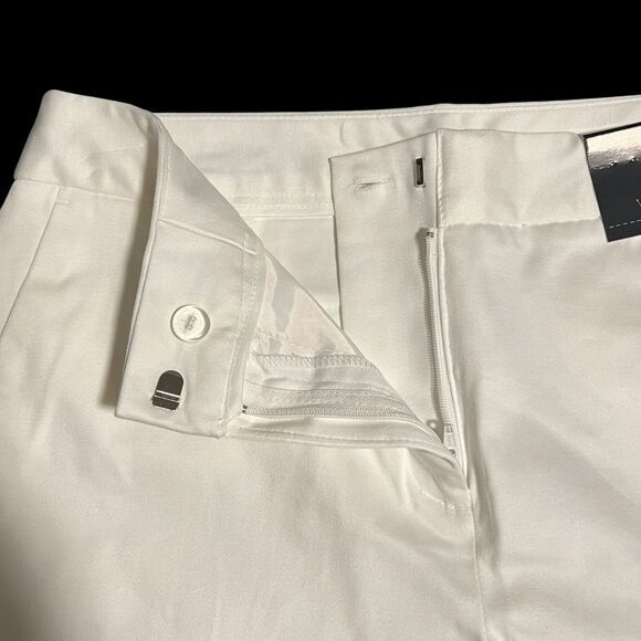 Worthington White Cotton Blend Tailored Shorts Women's Summer Casual Size‎ 4 - Picture 6 of 9